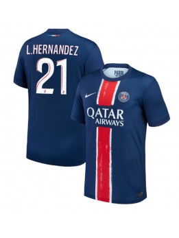 Muži Futbalové oblečenie Paris Saint-Germain Lucas Hernandez #21 2024-25 Krátky Rukáv - Domáci